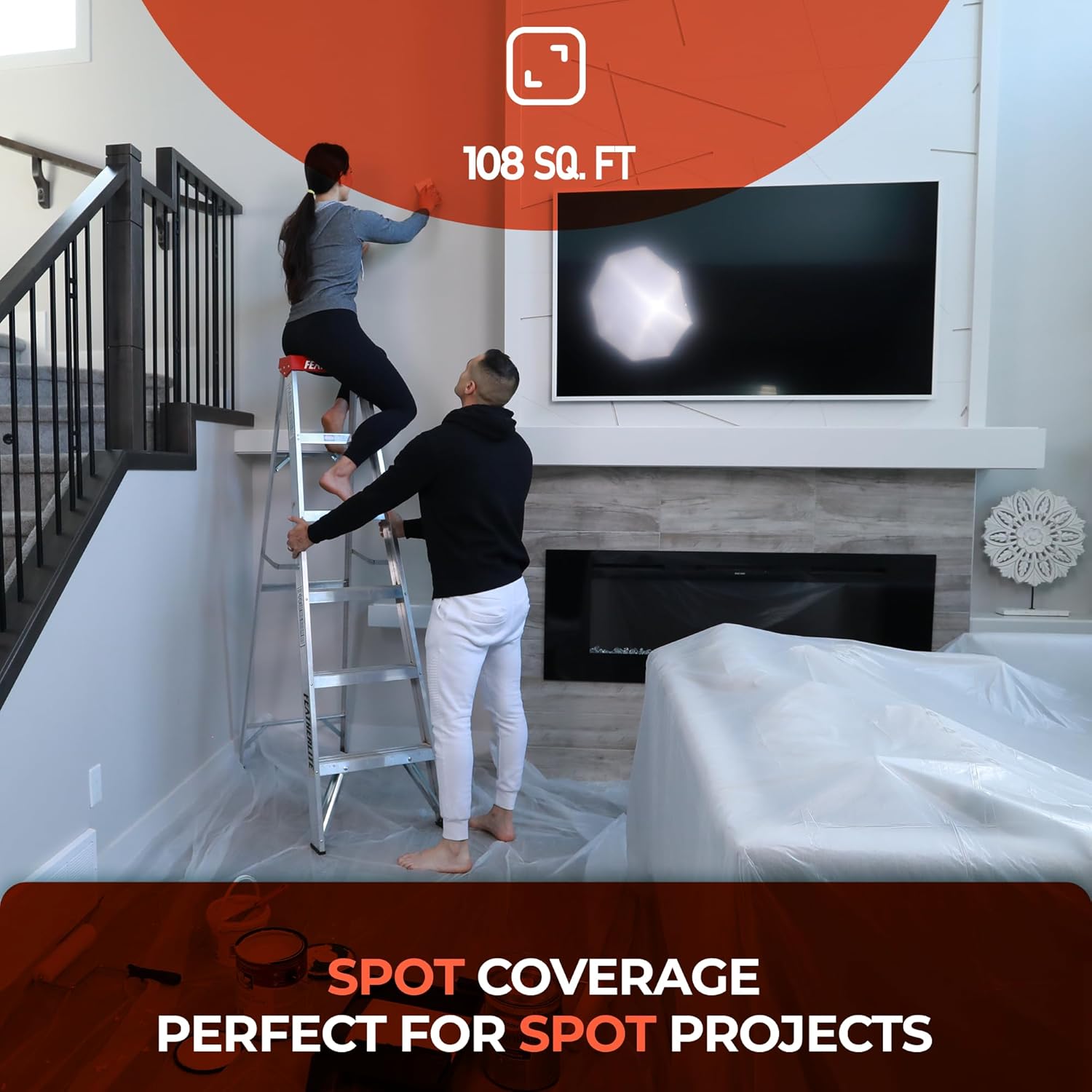 1 Pack plastic drop cloth protection image