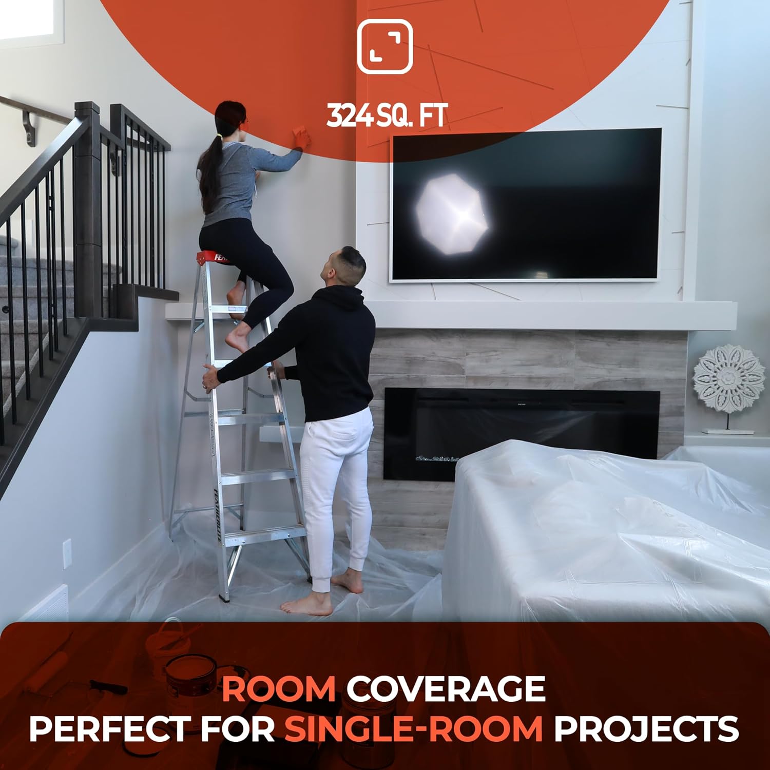 3 Pack plastic drop cloth protection image