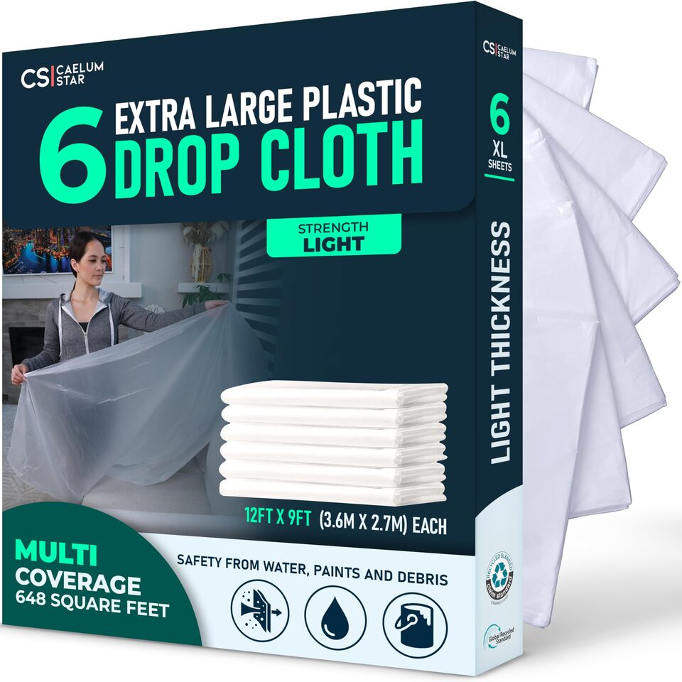 Caelum Star six-pack of light plastic drop cloths