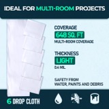 6 Pack plastic drop cloth lifestyle image